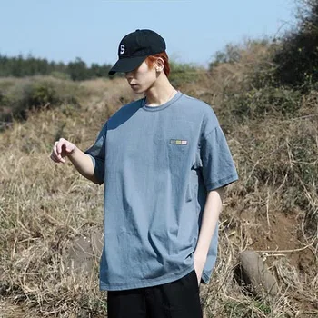 

Summer round neck couple cute wild short-sleeved T-shirt Korean version of loose half sleeve 229