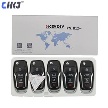 CHKJ 5 шт./лот KEYDIY KD B серии B12 4 кнопки для URG200 KD900 KD200 KD-X2 Мини Кнопка KD программист F стиль ключ для автомобиля ford