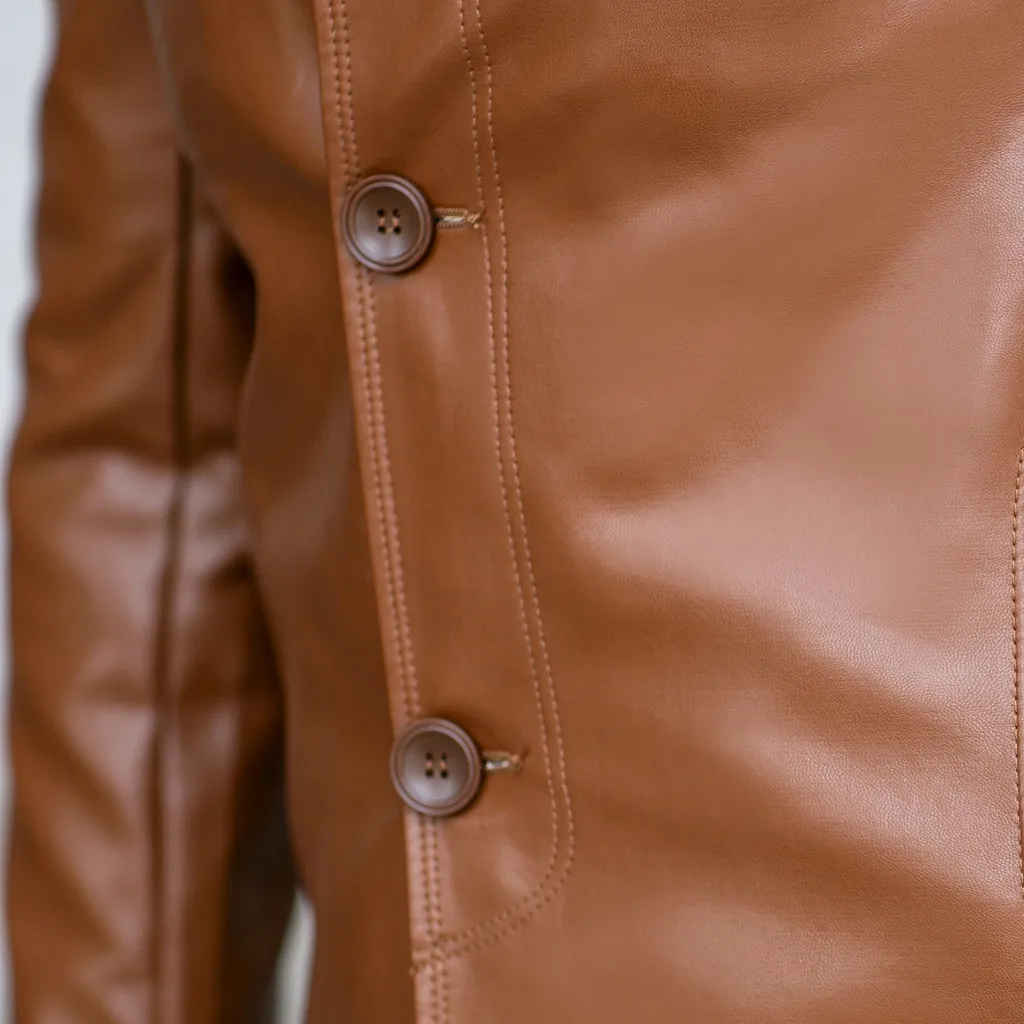 Chaquetas hombre, модная мужская Осенняя зимняя однотонная верхняя одежда, кожаная куртка, теплое пальто, зимняя мужская куртка