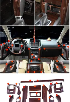 

car Interior Accessories Interior Moulding Trim for Toyota Land Cruiser Prado 150 LC150 FJ150 2014 2015 2016 2017 30pcs ABS