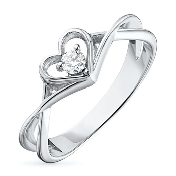 

White gold ring with a diamond e0901kts04200817
