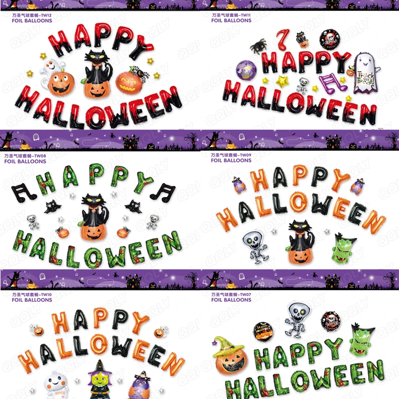 

1set Happy Halloween Letter Balloon In Birthday Party Decoration DIY Decorations Adult Props Decora O Balloons