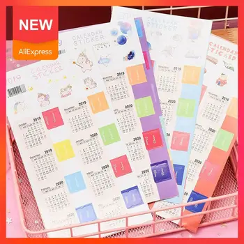 

2 Sheets/pack2019 To 2020 Calendar Index Sticker Planner Tab Monthly Stationery Calendar Index School Sticker Notebook I0W1