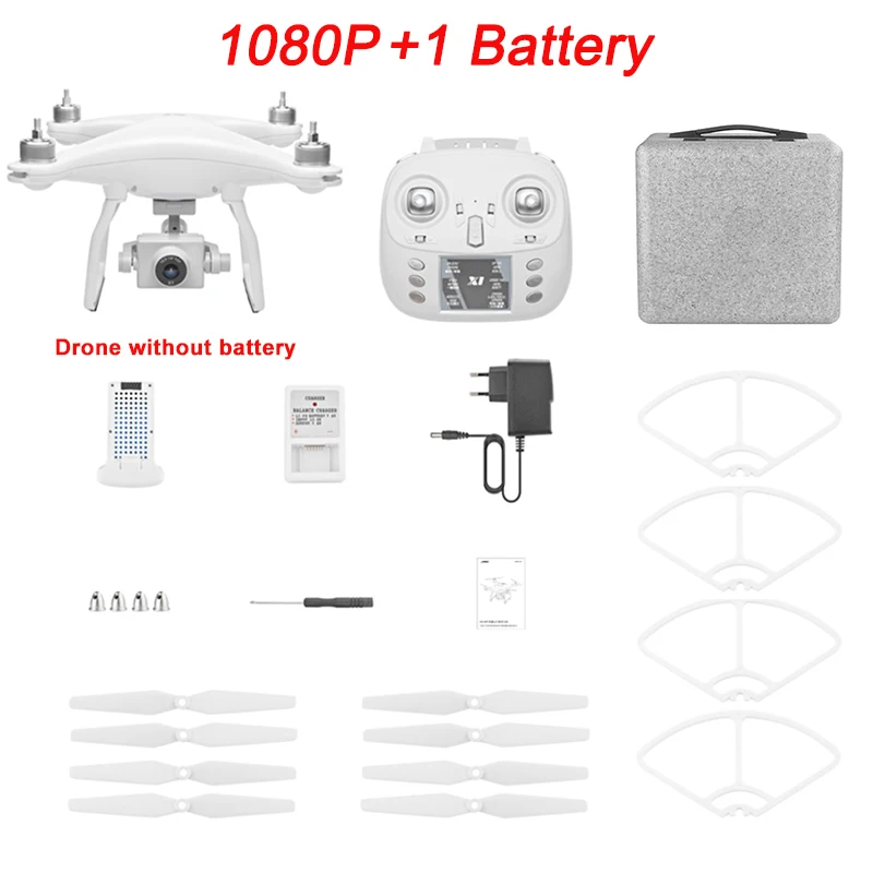 1080P 1 Battery WL XK X1 gps Дрон 4K двухосевой карданный стабилизатор 5G WiFi 1080P HD камера дроны Профессиональный Радиоуправляемый квадрокоптер Дрон VS F11 pro SG906 - Цвет: 1080P 1 Battery
