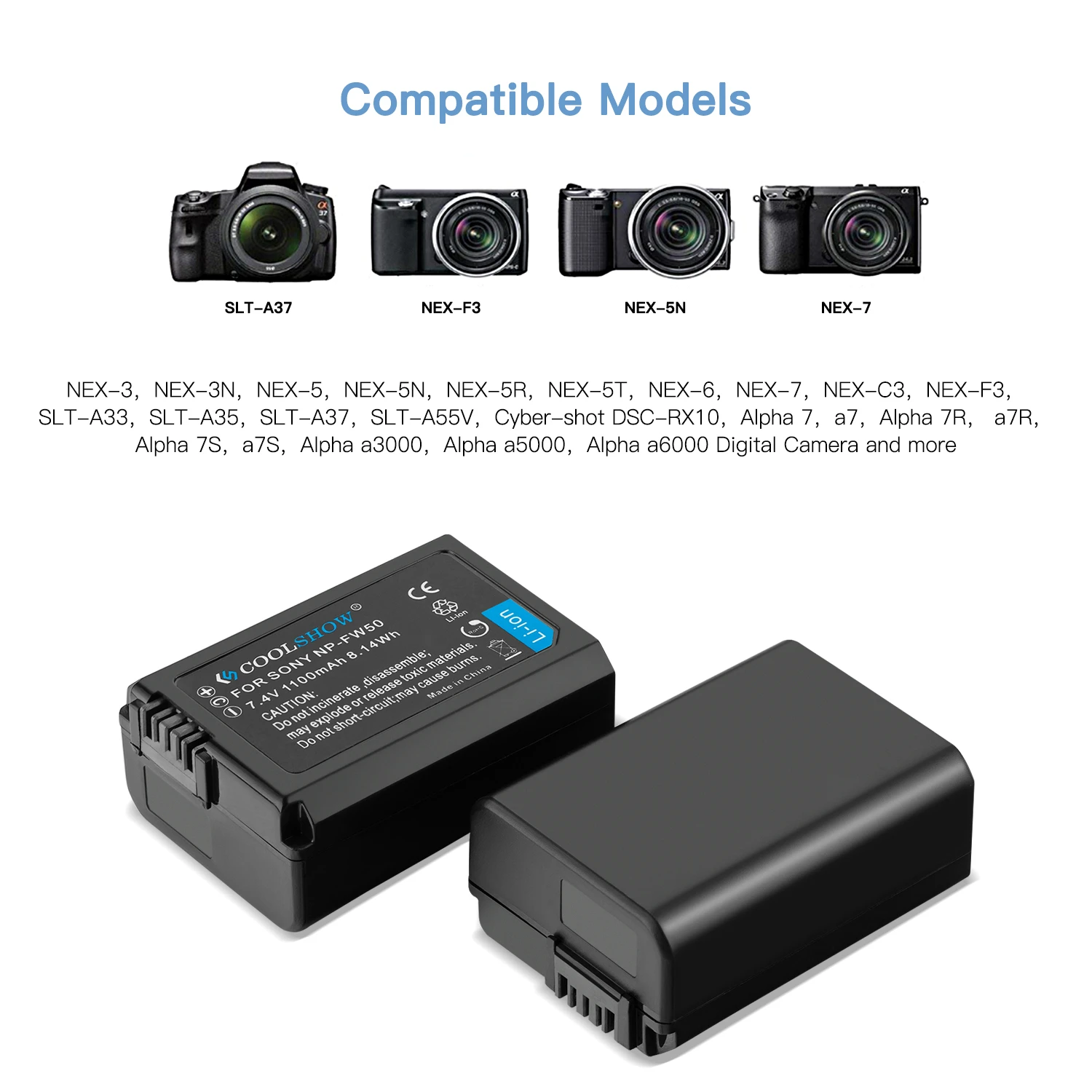 NP-FW50 батареи Зарядное устройство для sony Alpha a6500 a6300 a6000 a5000 a3000 NEX-3 alpha 55 alpha 7 A72 A7R NPFW50 Камера