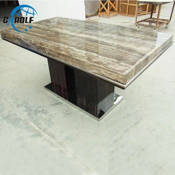 

modern luxury dining room furniture new desig stone top wooden dining table