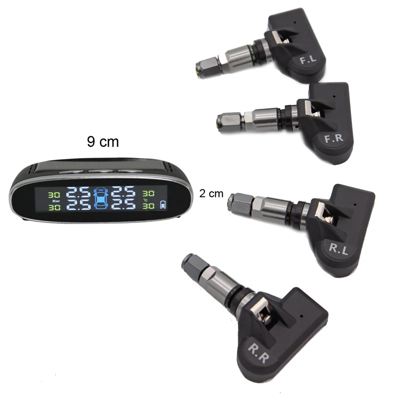 Система контроля давления в шинах TPMS IP036 на солнечной батарее беспроводная с 4
