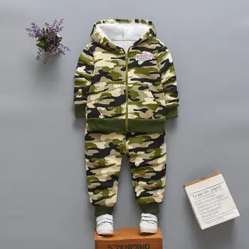 

Winter Baby Boys sport camouflage Tracksuits Fashion Children velvet Hoodies Pants 2Pcs Sets Kids Clothes Toddler Clothing Suits