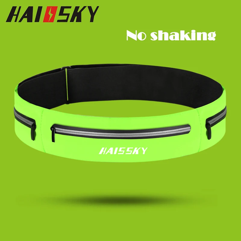 

Haissky 197 Running Waist Gym Bags Waterproof Men's Belt SportsBags Phone Pouch Fanny Packs For Xiaomi Huawei Iphone 11 12Pro