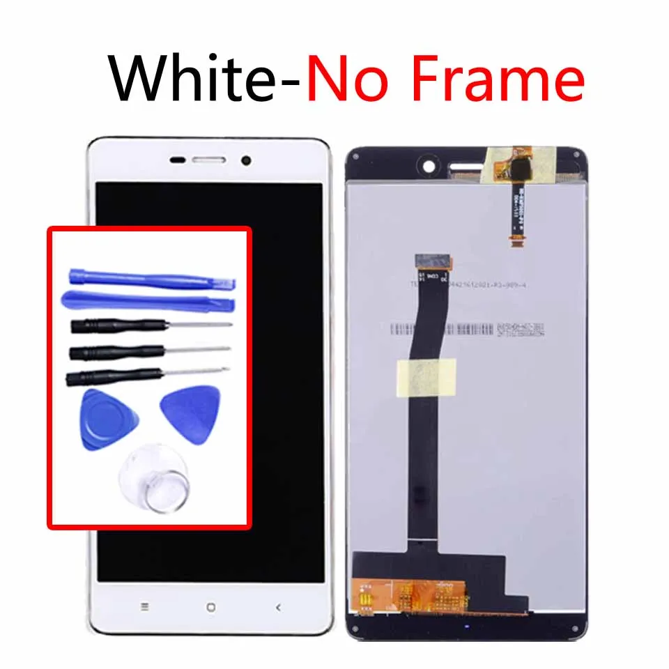5," дисплей для Xiaomi Redmi 3 3S lcd сенсорный экран дигитайзер с заменой рамы для Redmi 3S дисплей в сборе - Цвет: White-No frame