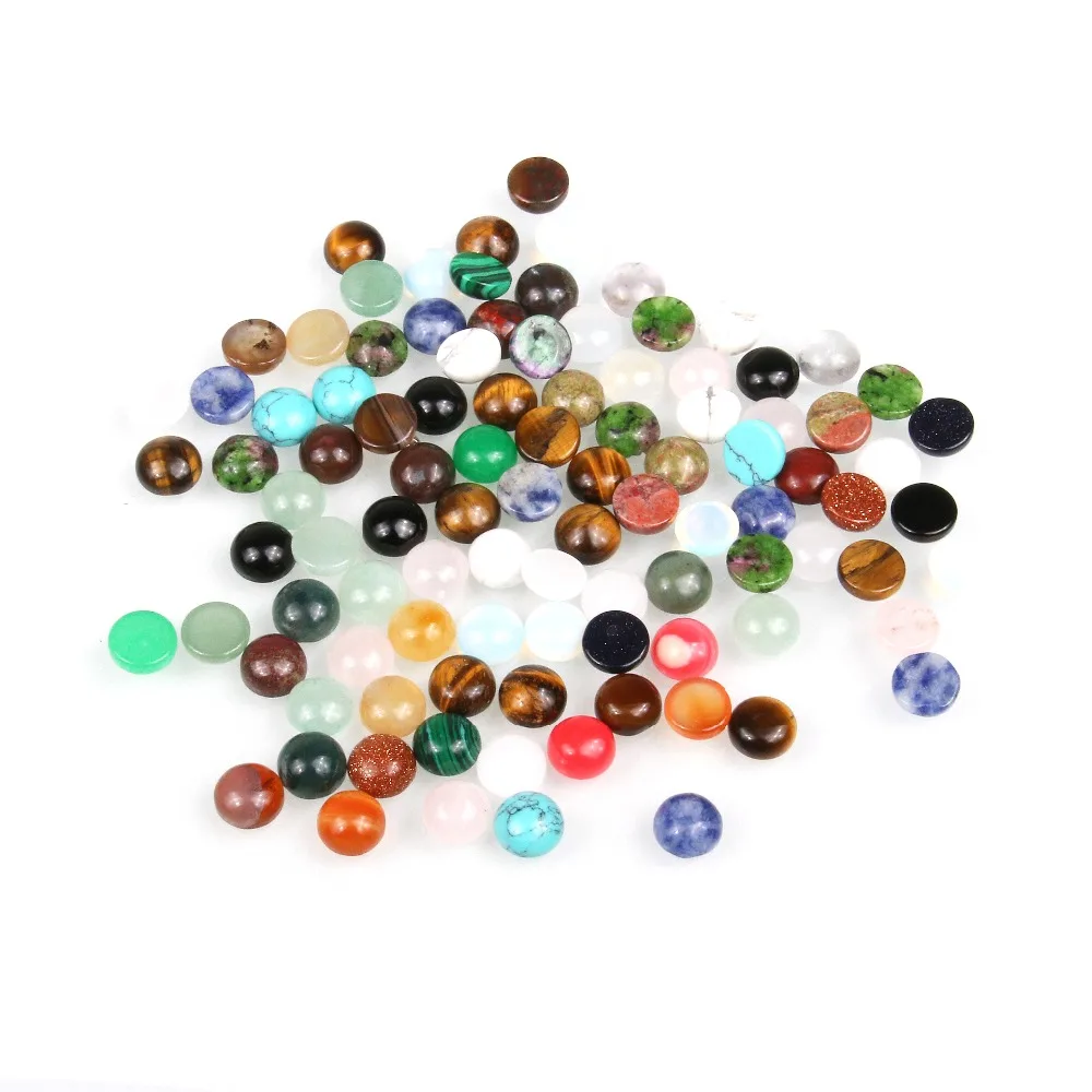 20 PCS Natural Amethyst Stones Cabochon 4 mm 6 8 10 Round No Hole for Making Jewelry | Украшения и аксессуары