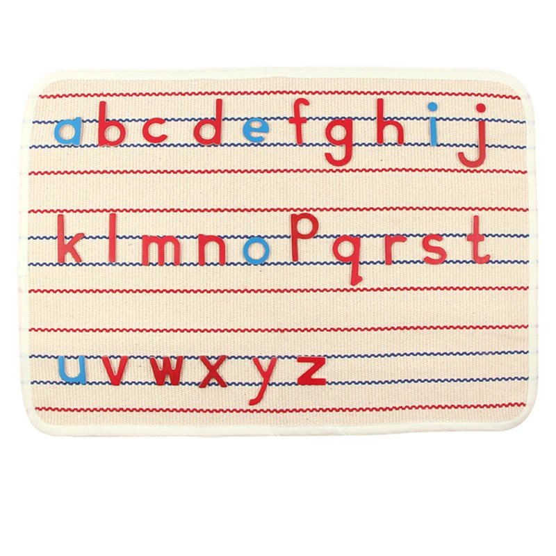 Montessori Early Educational Toys Wood Mobile Alphabet Box English Blue/ Red Letters Pieces Preschool Teaching Aids Activities 5