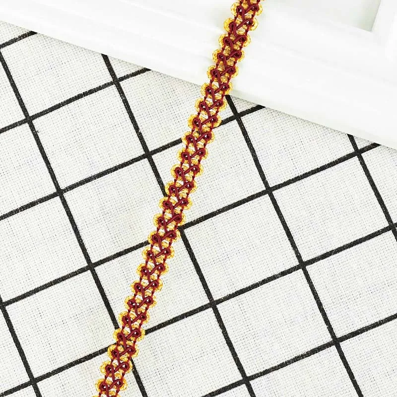 5yards Gold Silver Centipede Braided Lace Ribbon Sewing Fabric Trim DIY Clothes Handmade Accessories Wedding Party Decoration