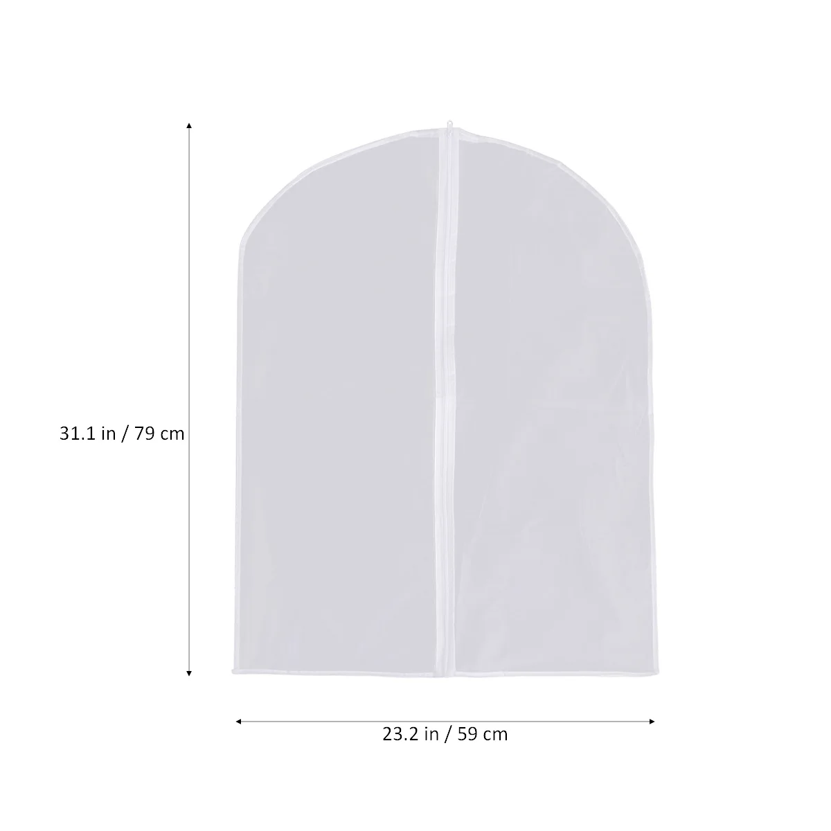 Size M Чехол для одежды для защиты от пыли прозрачная, пластиковая, для одежды сумки полупрозрачные пылезащитные сумки для хранения бытовой одежды сумки для одежды(белый - Цвет: Size M