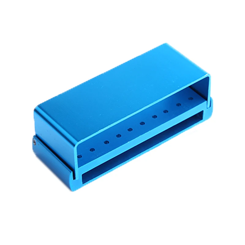 blue 30 отверстий алюминиевый держатель зубных Боров Держатель для дезинфекции алюминиевый блок оральные зубы шлифовальный станок держатель - Цвет: blue