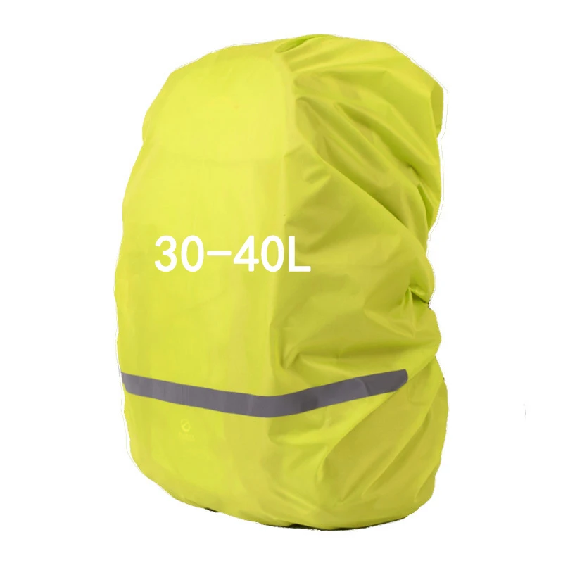 Green 30-40L 40л 50л 60л 70Л светоотражающий дождевик рюкзак Водонепроницаемый чехол для рюкзака Сумка Открытый Кемпинг Туризм Путешествия дождевик для ночи - Цвет: Green 30-40L