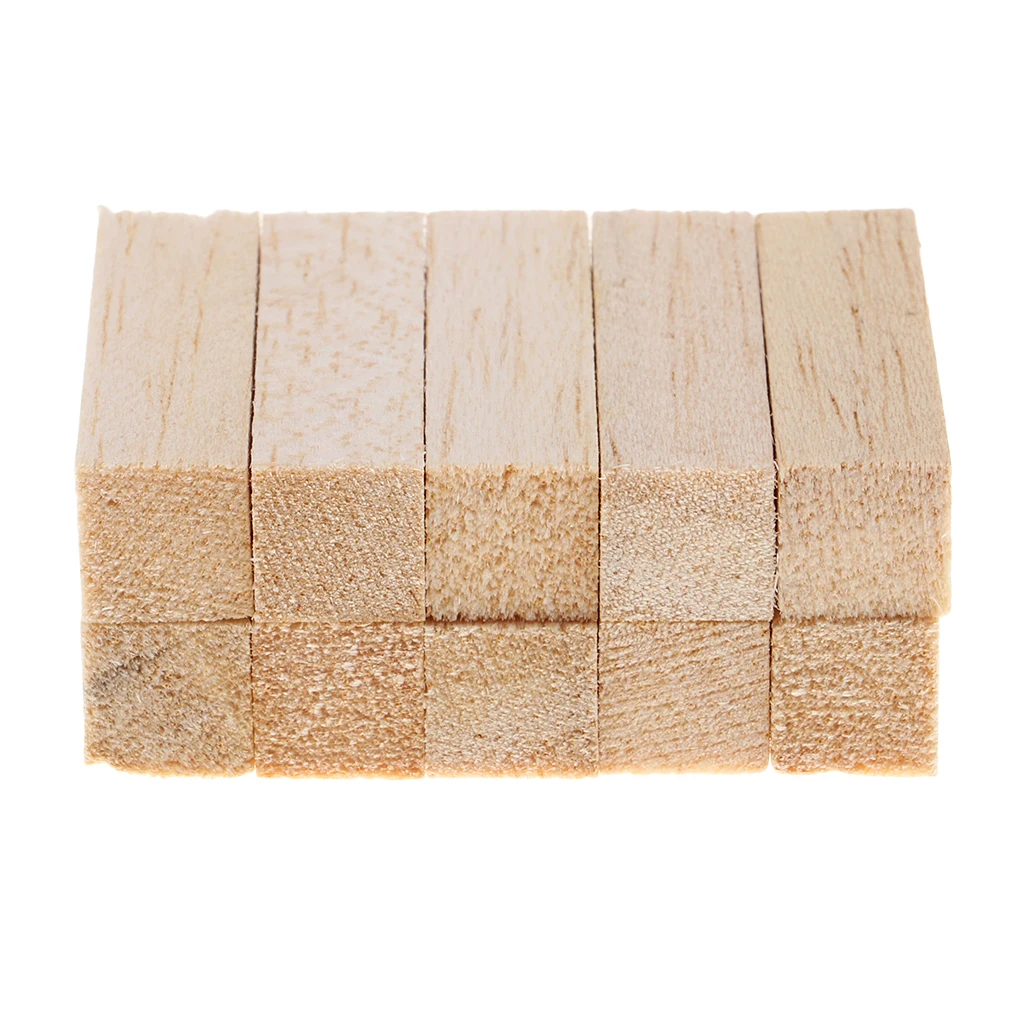 10Pcs 50/80mm Carving Blocks DIY Wood Carving Kit Balsa Block for Kids Scratch