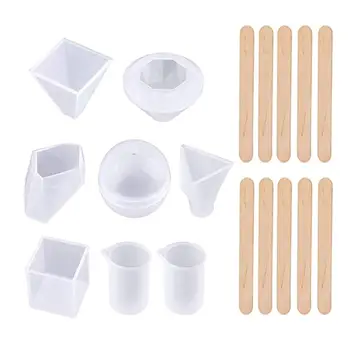 

Resin Molds Kit Large Silicone Epoxy Resin Molds Including Cube Pyramid Sphere