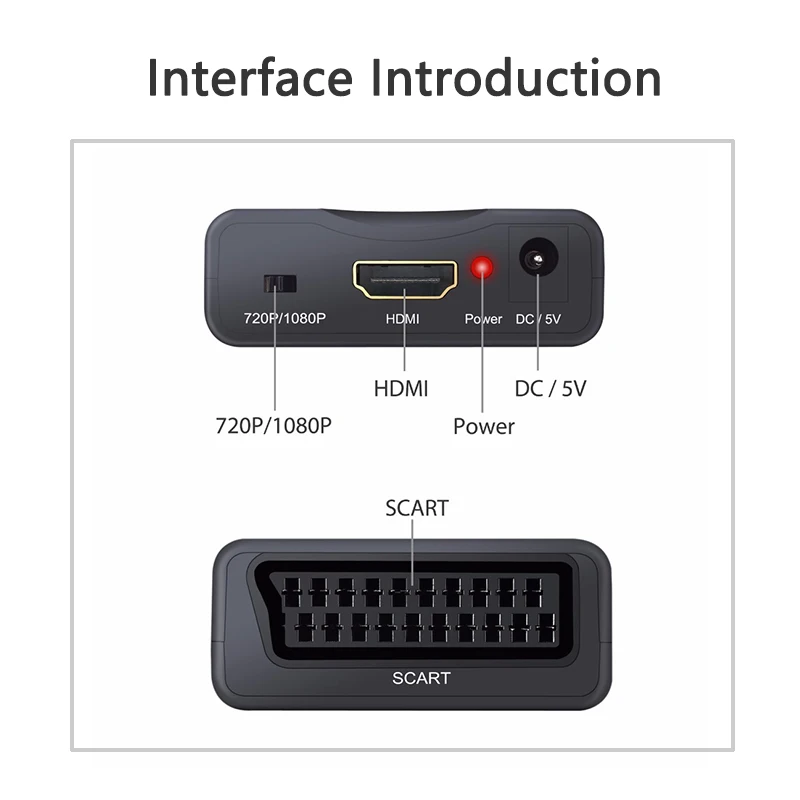  1080P SCART A HDMI Video Audio di Alto Livello Converter Adattatore per HD TV DVD per Sky Box STB N