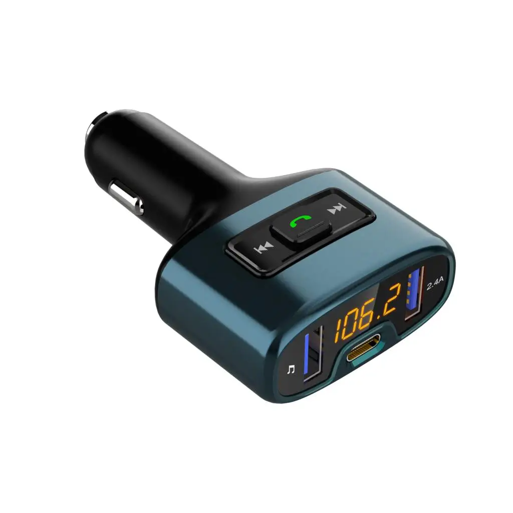 

Car Charger with FM Transmitter Bluetooth Receiver Audio MP3 Player TF Card U-disk Car Kit Dual USB LED Car Phone Charger