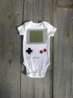 Забавный Детский боди для новорожденных девочек и мальчиков, летние игровые консоли, комбинезон с короткими рукавами и принтом для детей 0-24 месяцев