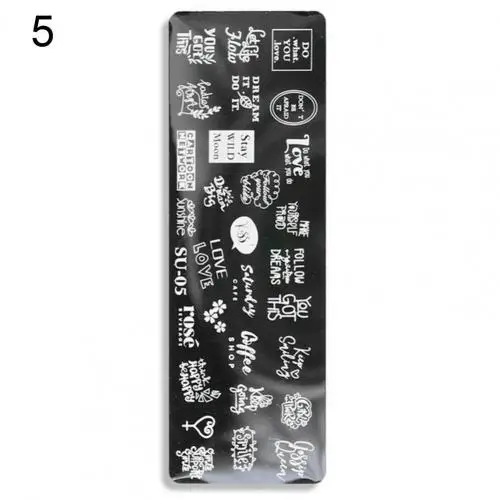 Nail Stamping Plates Human Face Design Multiple Pictures Solid Manicure Art Stainless Steel Printing Plate for Girl 5