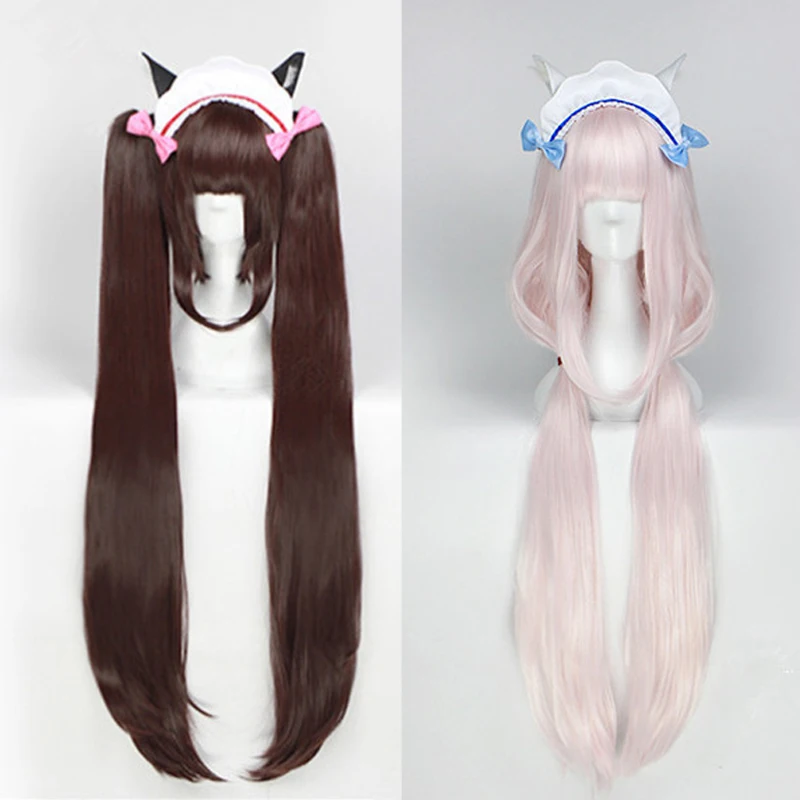 Anime-NEKOPARA-Cosplay-Wig-Women-Chocolate-Vanilla-100cm-Heat-Resistant-Synthetic-Hair-NEKOPARA-Cosplay-Hair-Wig