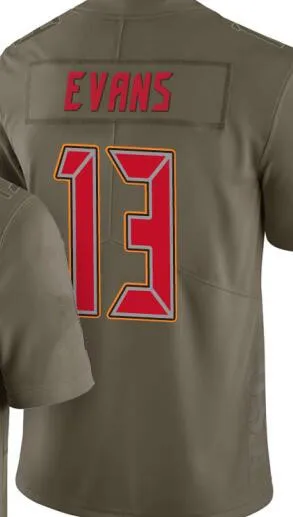 Мужские Джерси#3 Jameis Winston 13 Mike Evans 28 Vernon Hargreaves 22 Doug Martin Vapor Untouchable Limited футбольные майки - Цвет: Army green haidao