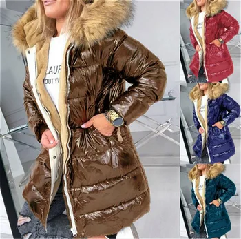 

Down Coats Women Winter Coat with Fur Trim Women's Down Cotton Padded Jacket Fur Collar Coats & Jackets Plus Size 3XL YU09