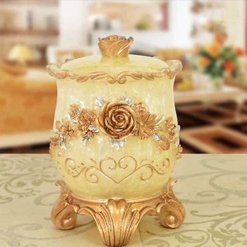

Cotton Swab Dispenser Holder Storage Box Toothpick Dispenser Holder Holders(Cylinder Gold))