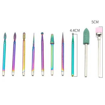 

10PCS Diamond Drill Bits Acrylic Nail File Cuticle Set Stainless Steel New Size : 10 * 6.5 * 1 Cm