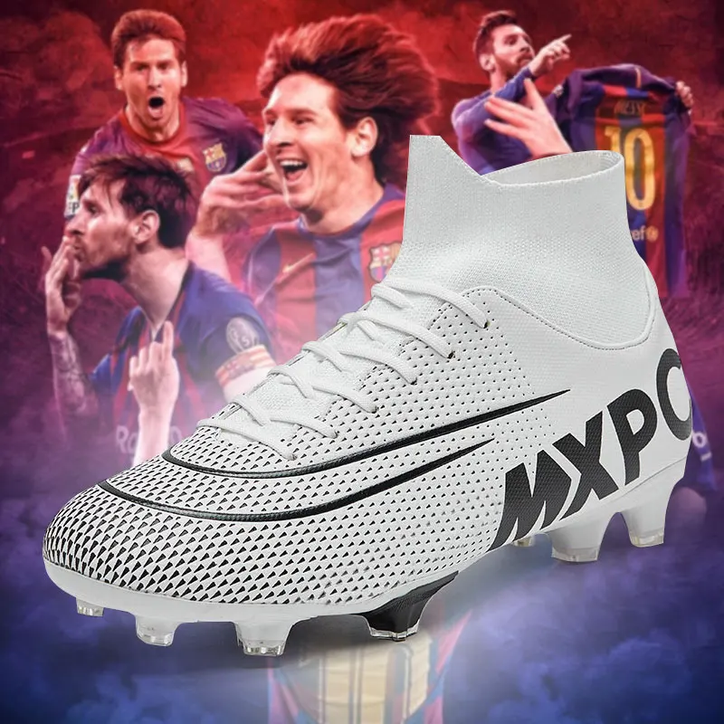 MWY Soccer Shoes For Men Football Boots High Ankle Cleats Sport Sneakers Futsal Zapatillas De Hombre Training | Спорт и развлечения