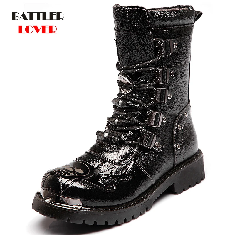 Motorcycle Boots Male Shoes Army Boots Men