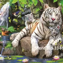 Nuovo Bengala white tiger Animale Per Il Ricamo Ricamo 14CT Contati Stampati FAI DA TE Cross Stitch Kit Fatti A Mano di Arte Della Decorazione Della Parete