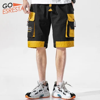 

GOESRESTA Summer New Men's Shorts Baggy Wild Breathable Sports tooling Cotton Casual Fashion Brand Trend Multi-pocket Pants Men