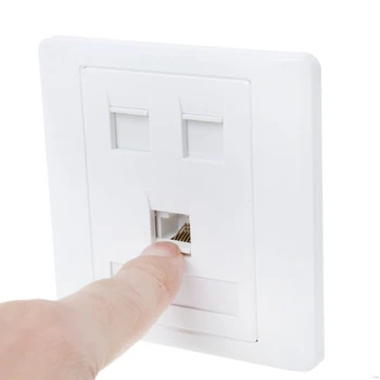 

86 Type Computer Socket Panel CAT5E Network Module RJ45 Cable Interface Outlet NEW