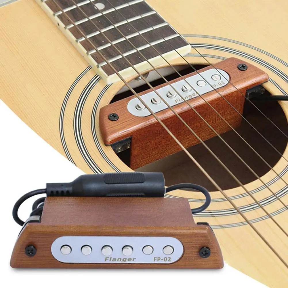 Акустическая народная деревянная гитара Flanger звукосниматель с отверстием