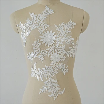 

High-Grade Little Daisy Leaves Embroidery Patch Flower for Wedding Children's Clothing Veil
