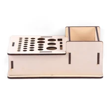 Деревянная коробка для хранения, инструменты для моделирования, кисти для рисования, держатель, стойка, органайзер, товары для рукоделия, аксессуары