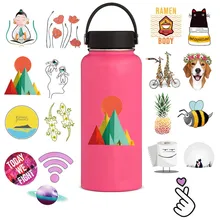 Большая Милая Водонепроницаемая наклейка для бутылок с водой красивая модная наклейка для ноутбука дорожная сумка 30 узоров 50 см X 50 см