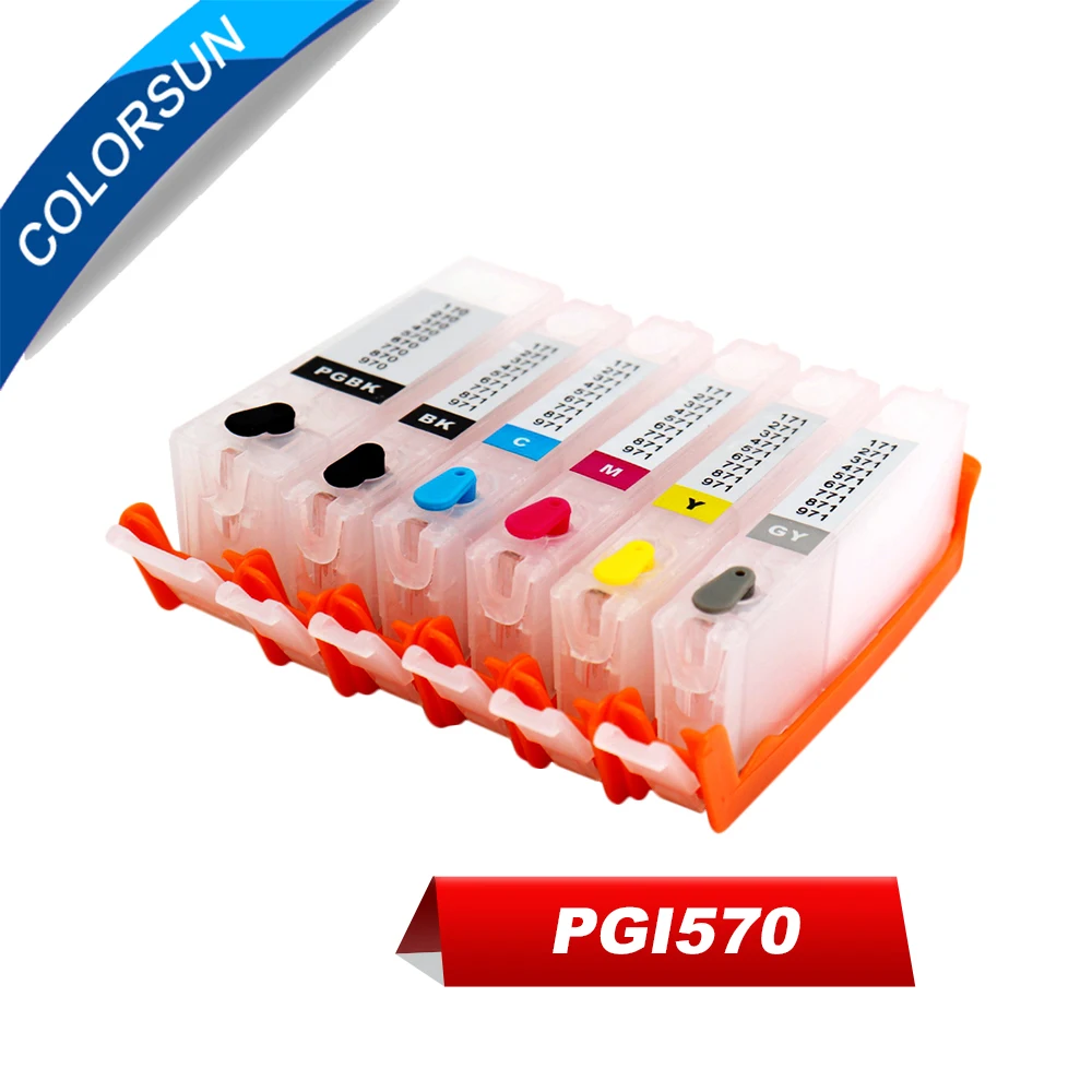 6KleurenHervulbareVoorCanonPGI570CLI571InktCartridgeVoor