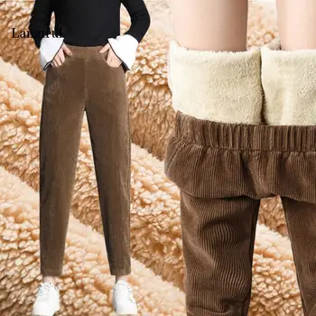 

Lanxirui pants winter new loose Korean version of the retro velvet Korean women thick pants