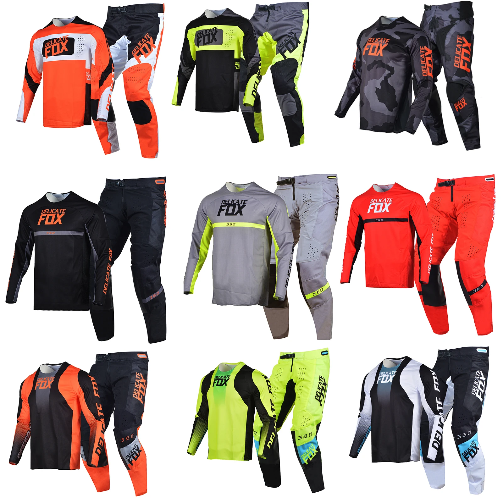 Jersey Pants Adult Motocross Gear Set Fox 360 Motocross Jersey Pants
