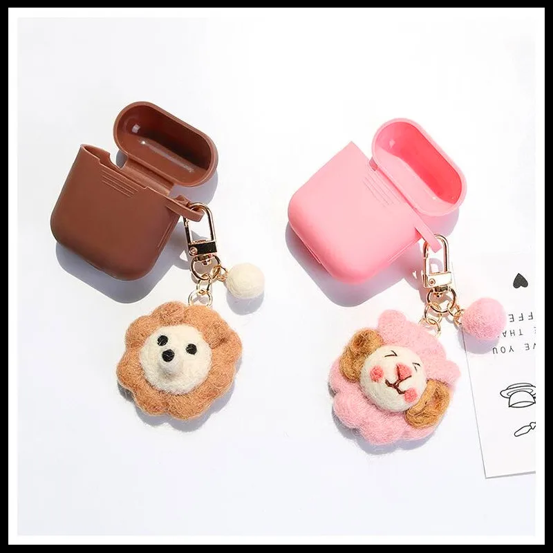 Новинка 2019 подвеска в виде симпатичного льва Airpods брелки для автомобиля женщин и