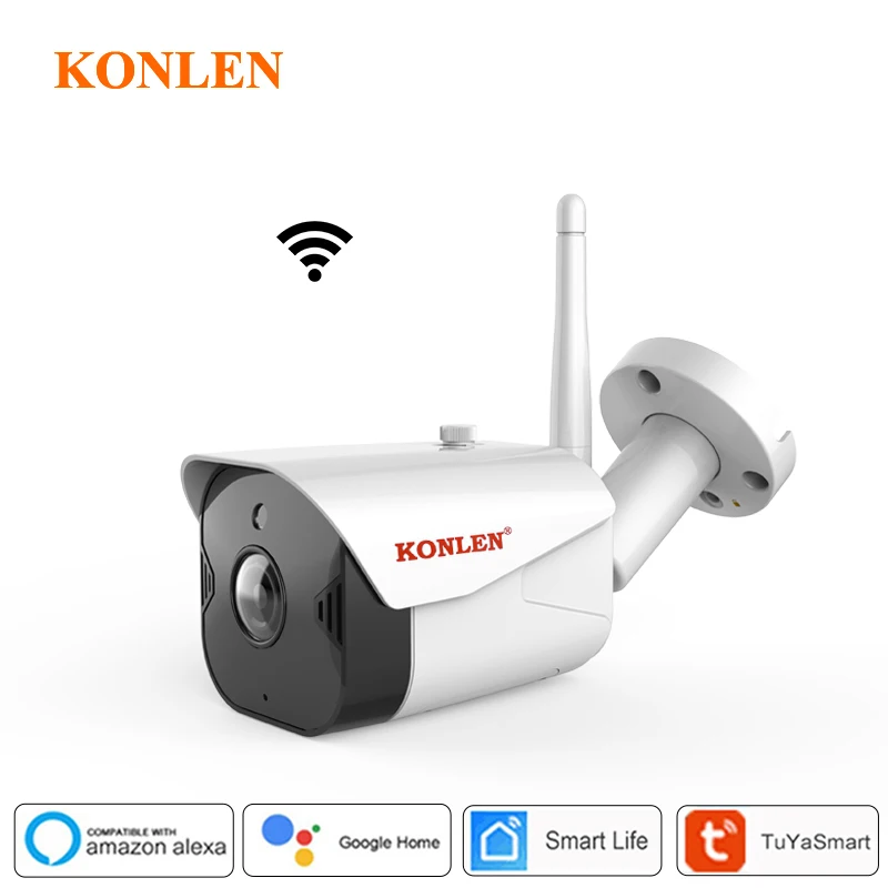 KONLEN WIFI Tuya Smart Life 1080P HD 2MP IP камера безопасности наружная пуля беспроводное