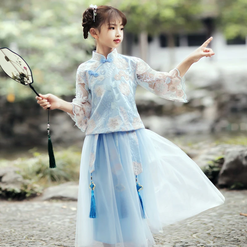  H2513 Chinese Children's Ancient Hanfu Clothing Girl Fairy Summer Princess Costume Baby Tang Han Dy