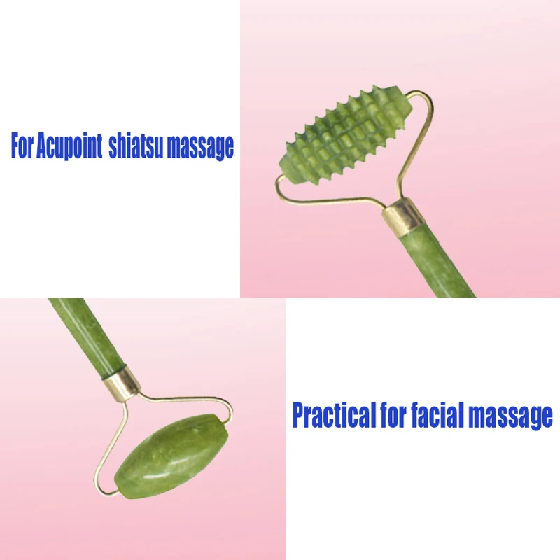 Face Massager Jade Face Roller Double Head Facial Slimming Massage Roller Eye Face Neck Thin Wrinkle Removal Face Lifting tool