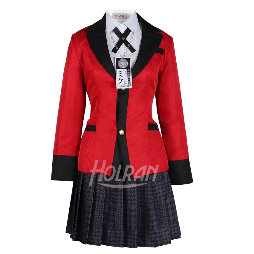 Костюм для азартных игр аниме Kakegurui косплей рубашка галстук пальто юбка Униформа