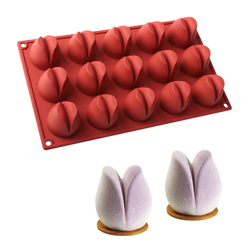 

Tulip Mousse Silicone Mold Baking DIY Bud Flower Cake Ice Cream Handmade Soap Mold/chocolate baking/non-toxic Baking Mold