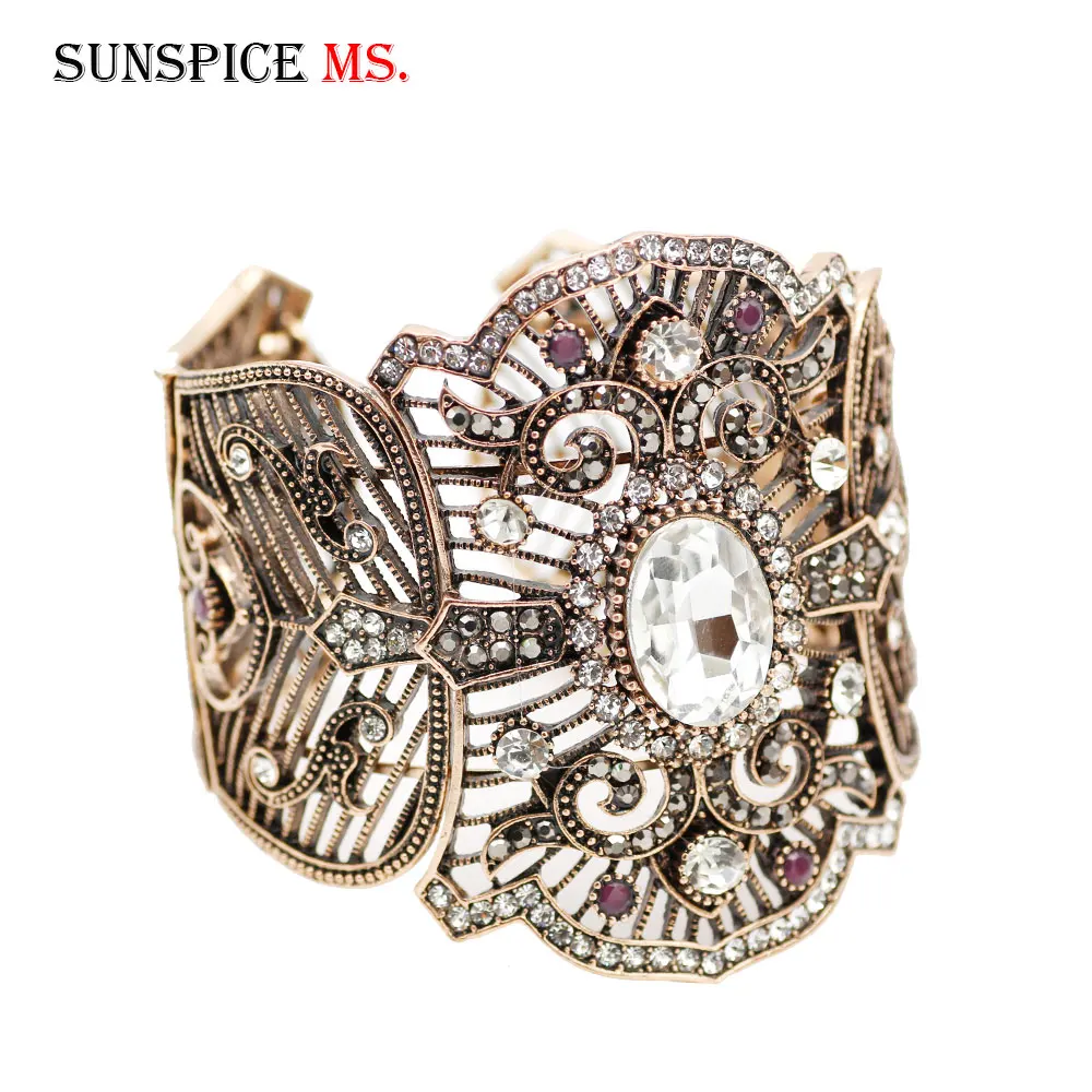 SUNSPICE-MS, Модный женский браслет из белого золота, индийские ювелирные изделия, турецкие женские свадебные подарки